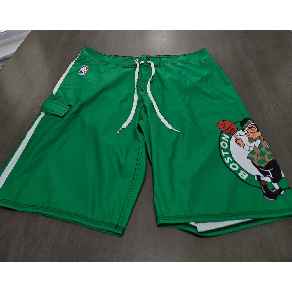 Quiksilver NBA Boston Celtics Board Shorts Mens 36 Green Swim Trunks P101407
